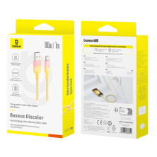Кабель Baseus Discolor Series Fast Charging Data Cable USB to Type-C 100W 20V 5A 1m Жовтий