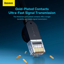 Кабель Baseus High Speed RJ45 Gigabit Network Cable Ethernet Плоский 10m Черный