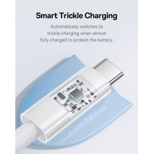 Кабель Baseus Gem Series Fast Charging Data Cable USB to Type-C 100W 20V 5A 1m Білий