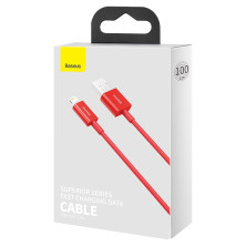Кабель Baseus Superior Series Fast Charging Data Cable USB to Lightning 2.4A 1m Красный