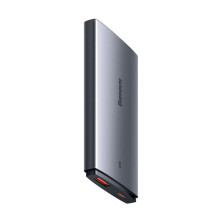 Мережевий зарядний пристрій Baseus GaN5 Pro Ultra-Slim Ultra-Slim Fast Charger 65W USB+Type-C + кабель Baseus Type-C to Type-C 100W 20V/5A 1м Універсальний Сірий
