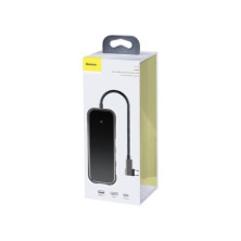 USB-хаб Baseus 5in1 Multi-functional 5-Port Type-C HUB Adapter Type-C to USB3.0*3, Type-C(PD)*1, 4KHDMI Серый