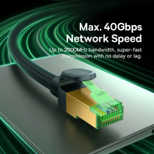 Кабель Baseus High Speed CAT8 RJ45 40Gigabit Network Ethernet Braided Cable Круглый 3m Черный