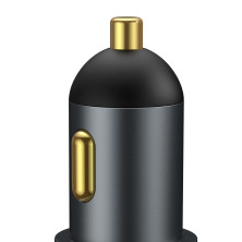 Автомобільний зарядний пристрій Baseus Share Together Fast Charge Car Charger 120W USB+Type-C + 1 Прикурювач Сірий