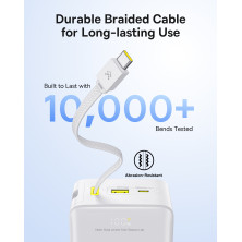 УМБ Baseus EnerFill FC51 Bipow2 Pro 30000mAh 22.5W 2.4A с технологией QC3.0+PD3.0 та Type-C кабелем 22.5W Белый