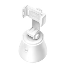 Смарт держатель для смартфона одноосевой стабилизатор Baseus 360°AI Following Shot Tripod Head Белый
