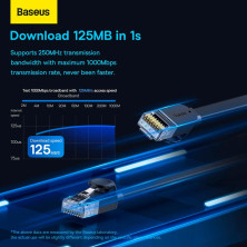 Кабель Baseus High Speed RJ45 Gigabit Network Cable Ethernet Плоский 10m Черный