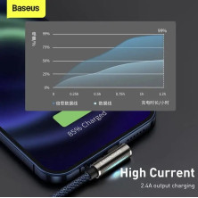 Кабель Baseus Legend Series Fast Charging Elbow Cable USB to Lightning 2.4A 2m Синий