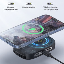 Беспроводное зарядное устройство с кулером Baseus MagPro II Series Ultra-Thin Magnetic Phone Cooler с функцией MagSafe и Qi 15W Черный