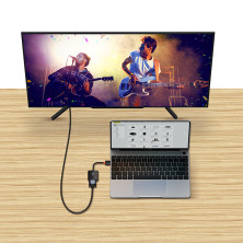 HDMI адаптер Baseus Lite Series Adapter HDMI to VGA з 3,5-мм аудіопортом AUX Чорний