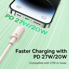 Кабель Baseus Habitat Series Fast Charging Data Cable Type-C to Lightning PD 20W 2m Розовый