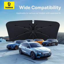 Сонцезахисна парасолька автомобільна Baseus CoolRide Windshield Sun Shade Umbrella Cluster Small Чорний