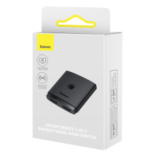 HDMI Свитч разветвитель Baseus AirJoy 2in1 Bidirectional HDMI to 4KHDMI*2 Switch Черный