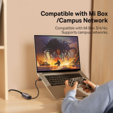 USB Переходник Baseus Lite Series Ethernet 1000 Mbps Type-A to RJ45 Серый