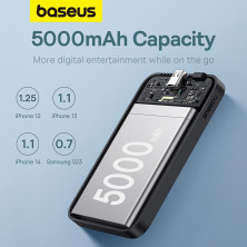 УМБ Baseus Magnetic Mini Wireless Fast Charge 2in1 5000mAh 20W 2.4A QC3.0+PD3.0 з Бездротовою зарядкою Qi 15W Чорний