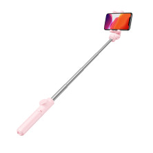 Селфи-монопод Baseus Bluetooth Folding Bracket 2in1 с функцией штатива и пультом Bluetooth Розовый