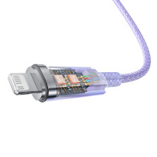 Кабель Baseus Explorer Series with Smart Temperature Control Fast Charging Data Cable Type-C to Lightning PD 20W 1m Фиолетовый