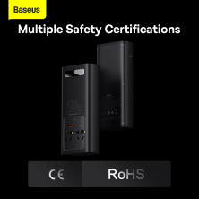Автомобильный инвертор Baseus Super Si Inverter 500W (220V CN/EU) 2Розетки+USB+Type-C 3A с технологией QC3.0+PD3.0 Черный