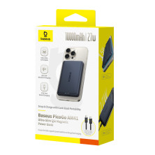 УМБ Baseus PicoGo AM41 Ultra-Slim Qi2 Magnetic 10000mAh 27W QC3.0+PD3.0 с функцией MagSafe и Qi2 15W Черный
