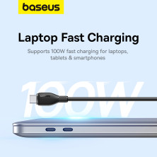 Кабель Baseus Pudding Series Fast Charging Data Cable Type-C to Type-C 100W 20V 5A 1.2m Черный