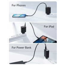 Сетевое зарядное устройство Baseus Speed PPS Intelligent Power-off QC4.0+PD3.0 45W USB+Type-C 6A Черный