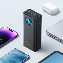 УМБ Baseus Amblight 26800mAh 65W 6A з технологією QC3.0+PD3.0 4USB+Type-C+ кабель Type-C to Type-C 100W 20V/5A 1м Чорний