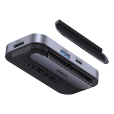 USB-хаб Baseus 4in1 PadJoy 4-Port Type-C HUB Adapter Type-C to USB3.0*1, Type-C*1, 4KHDMI, AUX Серый