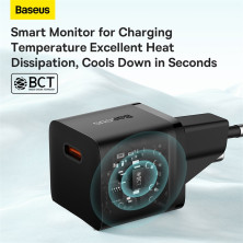 Мережевий зарядний пристрій Baseus GaN5 Fast Charger 1C PD3.0 20W Type-C 3A Чорний