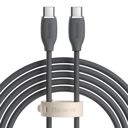 Кабель Baseus Jelly Liquid Silica Gel Fast Charging Data Cable Type-C to Type-C 100W 20V 5A 2m Чорний