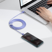 Кабель Baseus Crystal Shine Series Fast Charging Data Cable Type-C to Type-C 100W 20V 5A 2m Фиолетовый