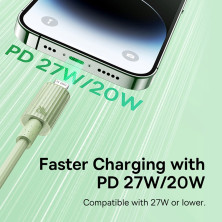 Кабель Baseus Habitat Series Fast Charging Data Cable Type-C to Lightning PD 20W 1m Салатовый