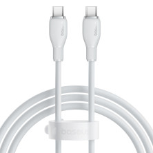 Кабель Baseus Pudding Series Fast Charging Data Cable Type-C to Type-C 100W 20V 5A 1.2m Белый