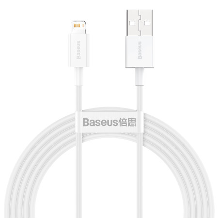 Кабель Baseus Superior Series Fast Charging Data Cable USB to Lightning 2.4A 2m Білий
