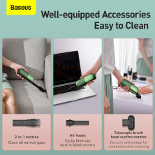 Аккумуляторный пылесос Baseus C1 Capsule Vacuum Cleaner 45 Вт 3800 Па Зелёный