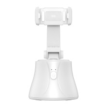 Смарт держатель для смартфона одноосевой стабилизатор Baseus 360°AI Following Shot Tripod Head Белый