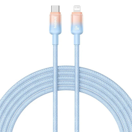 Кабель Baseus Discolor Series Fast Charging Data Cable Type-C to Lightning PD 20W 2m Голубой