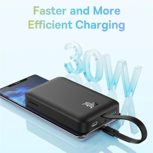 УМБ Baseus Magnetic Mini Wireless Fast Charge 10000mAh 30W 3A QC3.0+PD3.0 з функцією MagSafe та Qi 15W і Type-C 30W кабелем Чорний