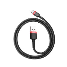 Кабель Baseus Cafule Cable USB to Type-C QC3.0 3A 0.5m Черно-Красный