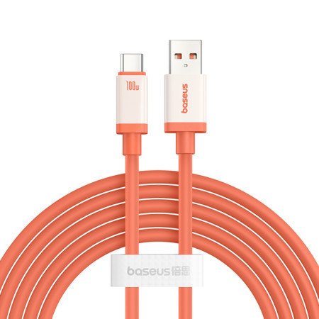Кабель Baseus 0℃ Series Fast Charging Data Cable USB to Type-C 100W 20V 5A 2m Помаранчевий