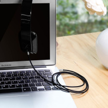 Аудіо-кабель Baseus Yiven AUX 3.5 to AUX 3.5 Audio Cable M30 1м Чорний
