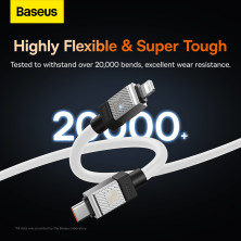 Кабель Baseus CoolPlay Series Fast Charging Data Cable Type-C to Lightning PD 20W 2m Белый
