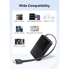 УМБ Baseus EnerFill FC51 Bipow2 Pro 20000mAh 22.5W 2.4A с технологией QC3.0+PD3.0 та Type-C кабелем 22.5W Черный