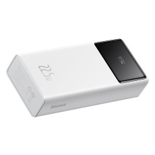 УМБ Baseus Star-Lord Digital Display 30000mAh 22.5W с технологией QC3.0+PD3.0 2USB+Type-C + Кабель USB to Type-C Белый