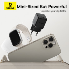 Сетевое зарядное устройство Baseus Palm Fast Charger 1C PD3.0 20W Type-C 3A + Кабель Type-C to Type-C 60W 20V/3A 1м Черный