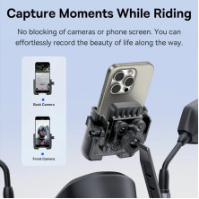 Тримач телефону на велосипед Baseus GoTrip Series Bike Phone Mount Rearview Mirror з кріпленням на дзеркало Чорний