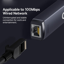 USB Переходник Baseus Lite Series Ethernet 100 Mbps Type-A to RJ45 Серый