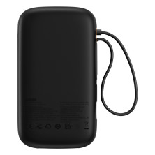 УМБ Baseus Qpow2 Dual-Cable 20000mAh 22.5W 2.4A с технологией QC3.0+PD3.0 и iP 20W+Type-C 22.5W кабелем Черный