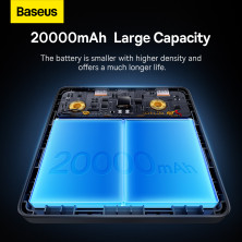 УМБ Baseus Blade Power Digital Display HD Edition 20000mAh 100W 6A з технологією QC3.0+PD3.0 + кабель Type-C to Type-C 100W 20V/5A 1м Чорний