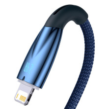 Кабель Baseus Glimmer Series Fast Charging Data Cable USB to Lightning 2.4A 2m Синий