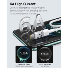 Кабель Baseus Gem Series Fast Charging Data Cable USB to Type-C 100W 20V 5A 2m Білий